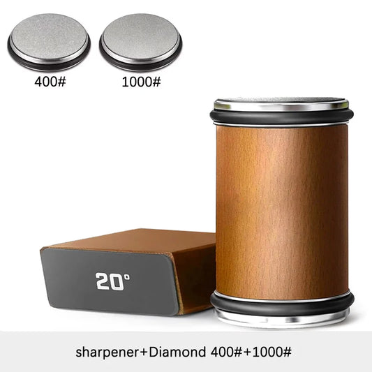 Rolling Knife Sharpener Kit (15°/20° Magnetic Angle)