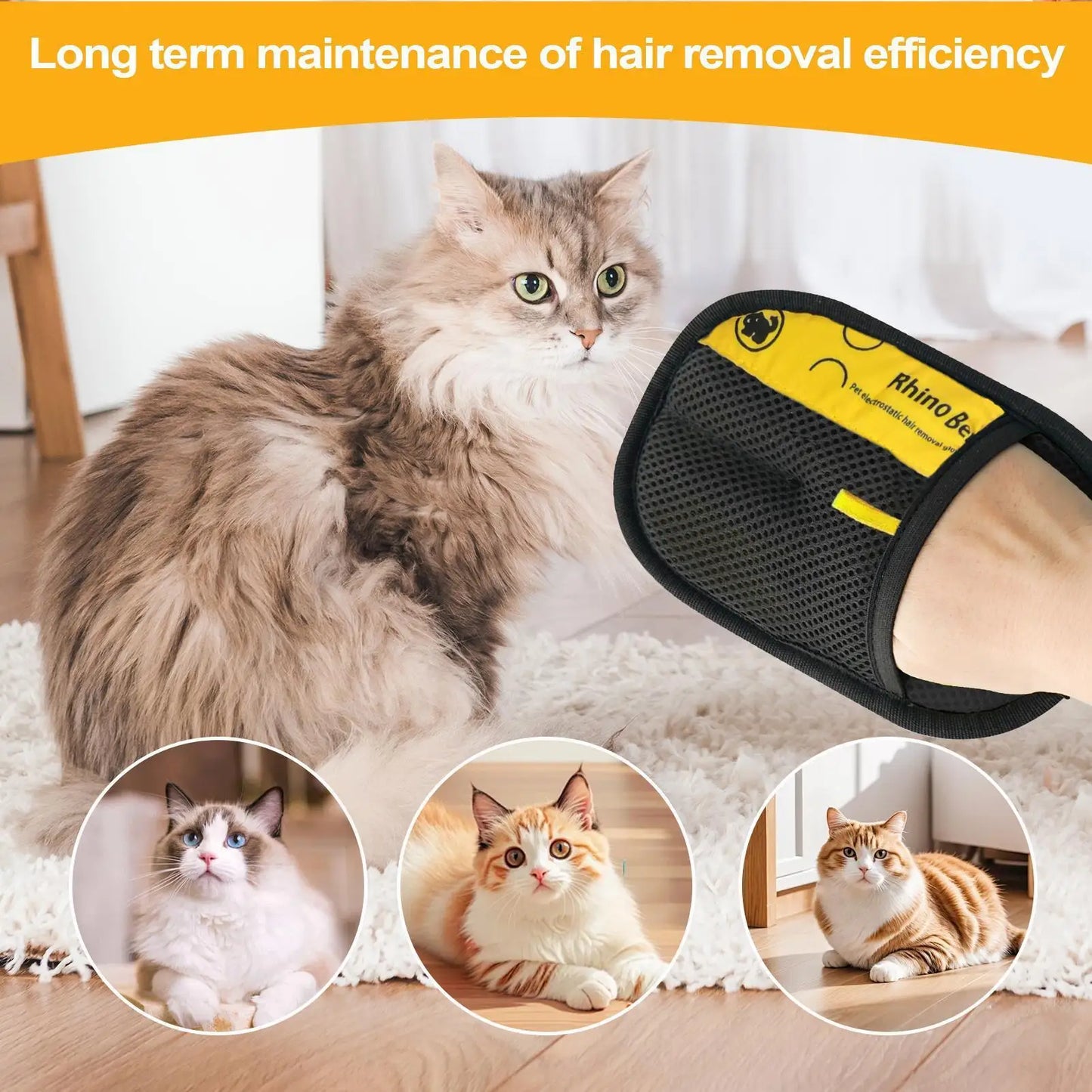 2pcs Cat & Dog Hair Removal Gloves – Upgrade Edition Static Grooming Gloves