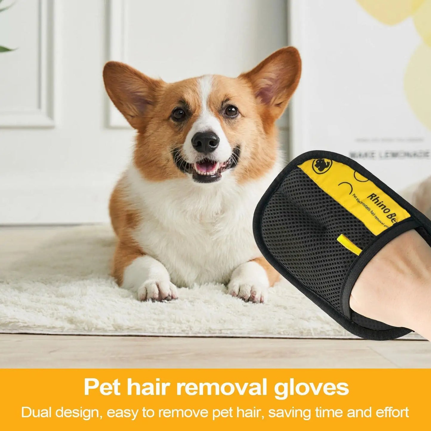 2pcs Cat & Dog Hair Removal Gloves – Upgrade Edition Static Grooming Gloves